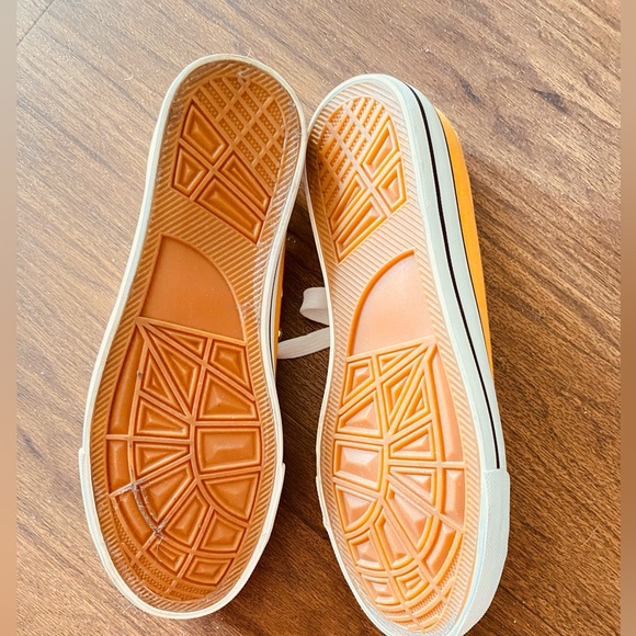 Bright yellow Canvas Sneakers with White Laces - Picture 3 of 5